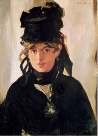 Berthe Morisot with a Bouquet of Violets, 1872 - Edouard Manet Painting